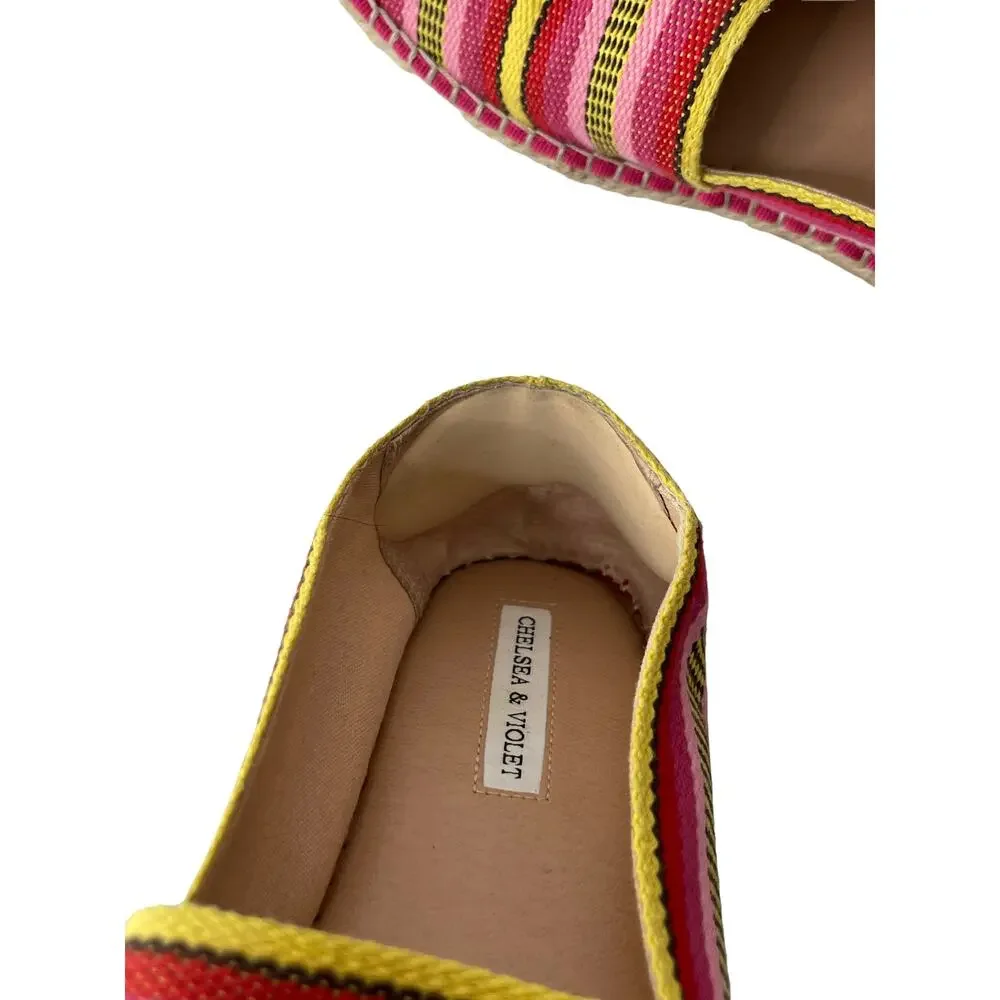 Chelsea & Violet Espadrille‎ Pink Woven Shoes